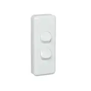 NLS 30595 - 2 Gang Architrave Switch 10amp 250v White