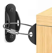 Furniture Safety Straps - Anti Wall Strap Secure | Furniture Safety Straps Kit | Baby Proofing Furniture Wall Strap | Adjustable Furniture Secure Straps | Secure Furniture to Wall Protect Kid Pet