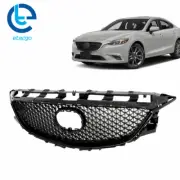 Black Front Bumper Grille Mesh Honeycomb Look Fit For Mazda 6 2014-2016 2015 (for: Mazda)