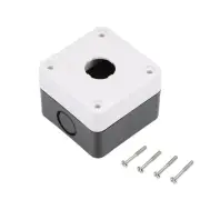 Push Button Switch Control Station Box 22mm 1 Button Hole White and Black