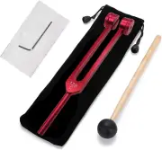 ✨128 Hz Tuning Fork Medical Weighted Red Tuning Forks for Healing 128 Hertz Diap