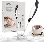 Mafiti Milk Frother coffee Frother Bigger Handle Handheld Electric for Milk Foaming, Latte/Cappuccino Frother Mini Frappe Mixer for Drink, Hot Chocolate, Stainless Steel Bigger Handle