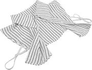 [Baluue] Striped Detachable Collar for Women Versatile White Fake Collar Blouse Stylish Dickey for Everyday Professional Wear Comfortable Day Use