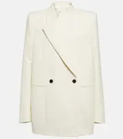 [Khaite] Khaite Malek striped cotton tuxedo jacket AU 12 neutrals