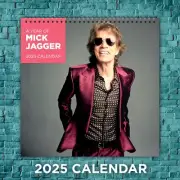 Mick Jagger 2025 Music Calendar, 12-Month Celebrity Wall Calendar, Fan Gift