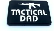 Tactical Dad Black PVC Airsoft Paintball Morale Patch