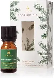 Thymes Frasier Fir Electric Oil Diffuser Refill - Home Fragrance Oil - Aroma Diffuser Oil Refill - Use with Electric Aromatherapy Scent Diffusers for Home (0.25 fl oz)