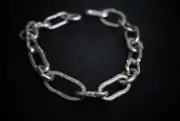 Paperclip Chain Bracelet, Handmade, By Clovis, Solid Ethical Silver