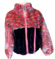 UGG Marlene Sherpa Full Zip Jacket Color Pixelate Women’s Sz Small Cotton Lined