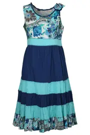 Solid Patch Crete Dress--ORI-10183