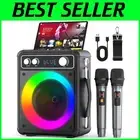 Ultimate Bluetooth Karaoke Machine with LED Lights - For Kids & Adults Fun