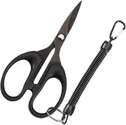 Abaodam Professional Fishing Scissor Compact Wire Cutter for Fishing Line Durable Coated Shears Ergonomic Design for Easy Handling Home and Work Use