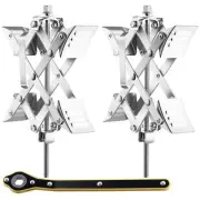 VEVOR X-Chock Wheel Stabilizer Trailer RV Tire Chock with Ratchet Wrench 2 PCS