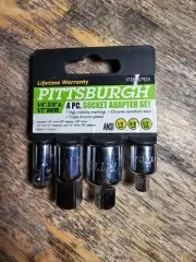 PITTSBURGH 4 Piece High Visibility Socket Adapter Set 1/4", 3/8", 1/2" 67925