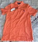 Polo Ralph Lauren Men’s Classic Fit Orange Polo Shirt Small Blue Logo