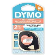 Dymo 10697 Paper Label Tape 12mm x 4m White 2pack [10697]