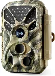 Folgtek 4K Hunting Camera Wildlife Cam 32MP Image & 2160P H.264 Video with Night Vision Motion Activated Password Protected & 120° Wide Angle for Detection Backyard Farm Wild Animals