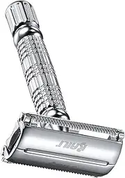 Healeved Classic Metal Handle Manual Shaver Double Sided Razor for Smooth Shave Compact Design for Travel