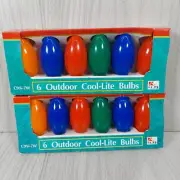 Vintage Kmart Replacement Christmas Light Bulbs 2 Packs Of 6 C 9 1/4 7 W NEW