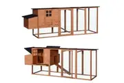 YES4PETS XXL 280cm Chicken Coop Guinea Pig Rabbit Hutch Ferret Cat Guinea Pig House