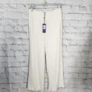 Rebecca Minkoff avedon Pants Sz 2 zip up pockets ivory lined trousers A24C