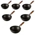 Small Wok Pan Induction Cooker Boiling Gas Flat Bottom Wok for Kitchen Home