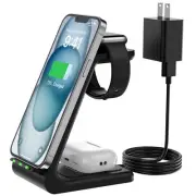 Wireless Charger for Apple Multiple Devices, 3 in 1 Fast Charging Station/Sta...