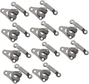KALLORY 10Sets Pant Hook and Eye Fasteners Durable Sewing Kit for Trousers Skirts and Smooth Surface Resistant Closure Accessories for DIY Craft Projects