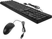 OKUMEYR 1Set USB Wired Keyboard and Mouse Quiet Office Accessory for Typing and Gaming Durable USB Computer Keyboard with Silent Keys for Laptops