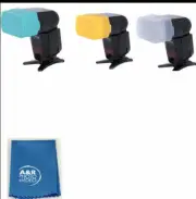 3 Color Flash Bounce Light Diffuser Cover Set for Canon 580EX II YN568EX YN560 +