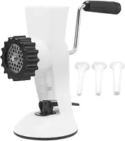 Manual Meat Grinder, Sausage Stuffer Filler, Hand Crank Meat Mincer, 3-in-1 Food Processor Grinder Machine with Sausage Tubes for Beef Pepper Mushroom Stuffer