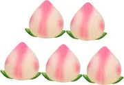BESTOYARD 5pcs Vinyl Longevity Peach Cake Decor Medium Birthday Cake Embellishments for Elderly Celebrations Retro Chinese Design for Sending Sincere Wishes