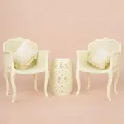 5PC 1/6 Scale Dollhouse Miniatures Furniture Chair Armchair Coffee Table Set