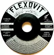4-1/2 x 1/4 x 7/8" TYPE 27 GRINDING WHEEL FAST GRIND METAL STAINLESS FLEXOVIT US