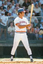 Jeff Burroughs Texas Rangers bats a Major League Baseball spring t- Old Photo 1