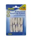 Helix Professional Hi-polymer Pencil Cap Erasers - Latex-free, Pvc-free -