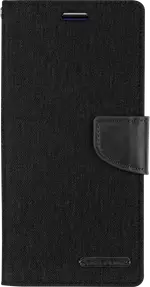 Goospery Canvas Diary For Galaxy A42 5G - Black