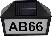 ANDRESLAD Solar Powered House Number Lamp Warm Light Address Sign for Home Decoration Outdoor Solar Number Sign Light for Villas and Gardens