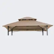 Siavonce Canopy Parts 8'x5' Grill Gazebo Replacement Canopy, Double Tiered BBQ