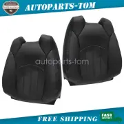 For 2008 09-12 Buick Enclave Both Side Top Perforated Leather Seat Cover Black