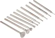 Grinding And Polishing Head 10Pcs Accesories 2.35mm Shank Drill Diamond Grinding Head Burrs Bits Jade stone Engraving Carving Polishing Tool