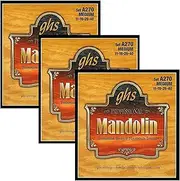 GHS Strings A270 Phosphor Bronze Mandolin Strings, Medium (.011-.040), 3 Sets of A270