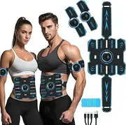 EGEYI EMS Muscle Stimulator Training Device, Smart Fitness Device, Abdominal Muscle Training Machine, Wireless Portable Abdominal Belt Muscle Building ABS/Abdomen/Arm/Leg