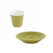 48x Espresso Cup & Saucer Bamboo Green 90mL Bevande Expressso Coffee Babychino