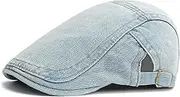 [XYIYI] Men Denim Newsboy Cap Women Cotton Flat Ivy Gatsby Cabbie Driving Berets Hat