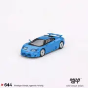 MINIGT 1:64 Model Car Bugatti EB110 GT Alloy Diecast Sport Vehicle #644 LHD Blue