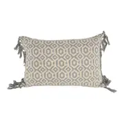Maine & Crawford Ulla 50x30cm Cushion w/ Fringing Pillow Sofa/Bed Decor Blue