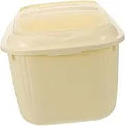 Gatuida Rice Storage Container with Clear Lid Airtight Food Bucket for Grains Flour Cereal Capacity Rolling Wheels for Easy Mobility for Kitchen Organization