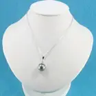 Solid Sterling Silver 925 Bell; Genuine Baroque Tahitian Pearl Pendant TP