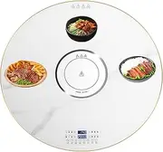 2000W Food Heating Electric Hot Plate, Round Hot Plate Food Warmer, Quick Heating in 30 Seconds, 40~140°C Temperature Adjustment, 360°Two-Way Rotation, for Home, Restaurants, Parties